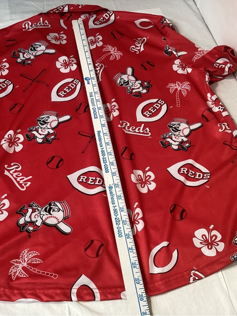 Cincinnati Reds Baseball Hawaiian Button Up Shirt Men’s Size XL - Picture 14 of 14